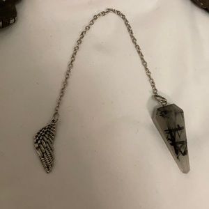 Tourmilated Quartz pendulum